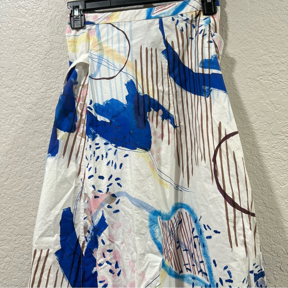 COS Midi Skirt Abstract Print Asymmetrical Artsy Unique Size 2 - Picture 6 of 11